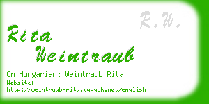 rita weintraub business card